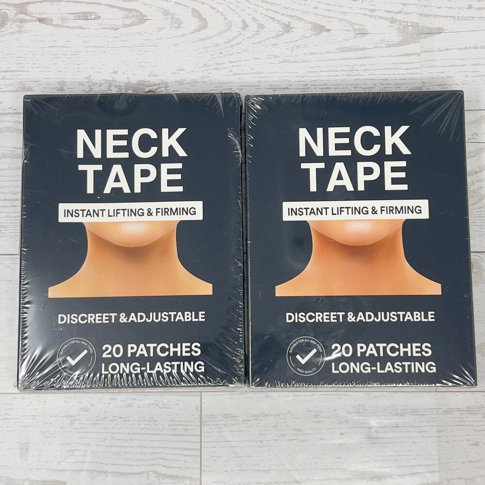 2pk Neck Tape, Instant Neck & Face Lift Strap Patch Tightening Tapes 40 patches